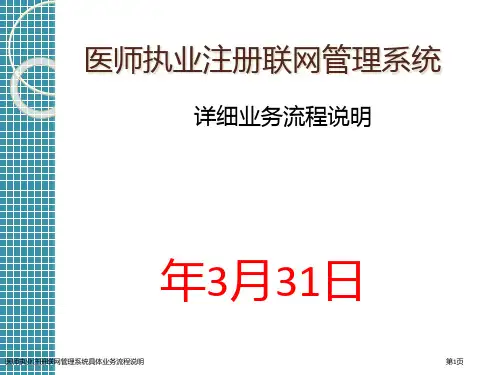 医师执业注册联网管理系统具体业务流程说明