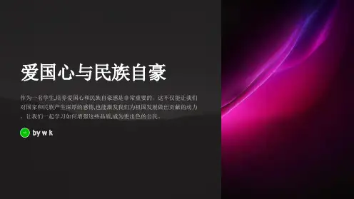 爱国心与民族自豪主题班会PPT课件