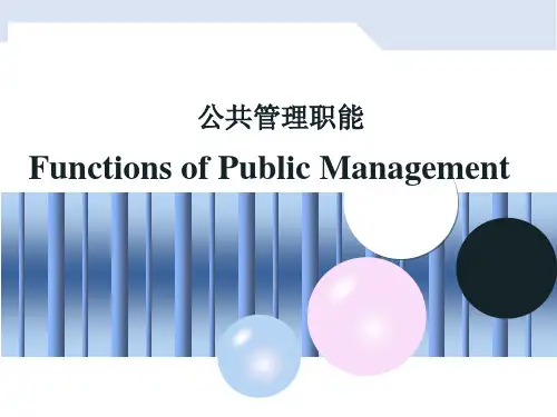 公共管理职能(PPT36页)
