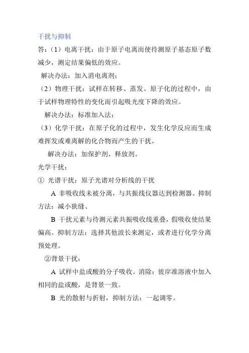 干扰与抑制