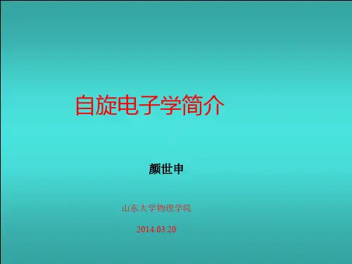 颜老师课件自旋电子学2014