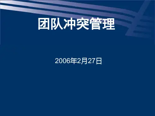 团队冲突管理PPT课件
