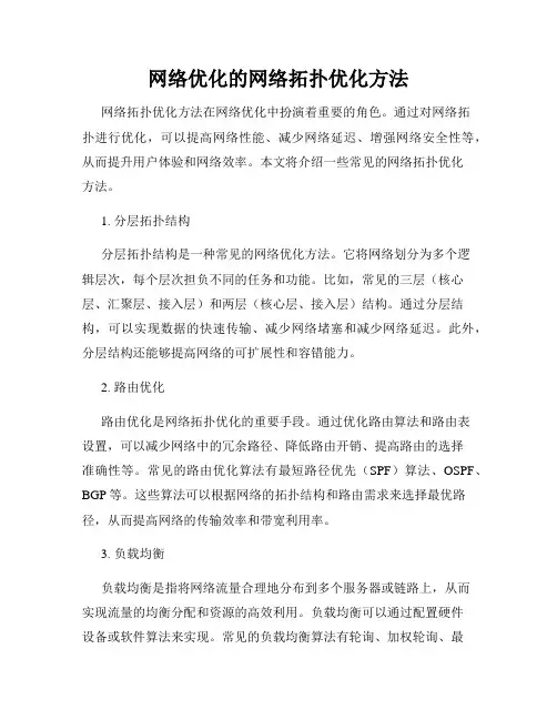 网络优化的网络拓扑优化方法