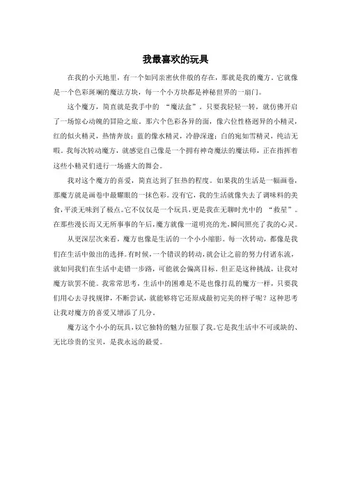 我最喜欢的玩具