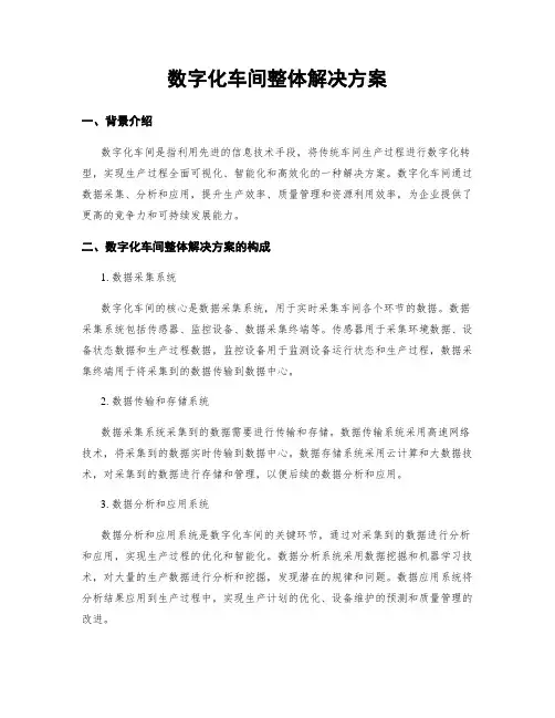 数字化车间整体解决方案