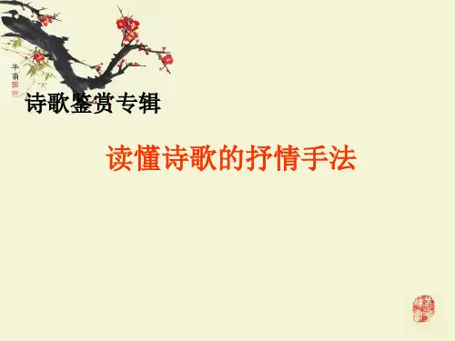 诗歌鉴赏之抒情手法