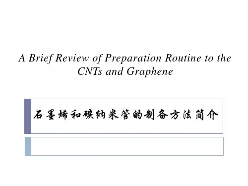 石墨烯和碳纳米管的不同制备方法综述