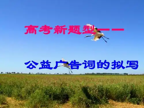 高考复习公益广告词的拟写ppt4