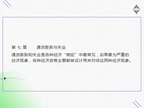 高级宏观经济学第七章通货膨胀与失业