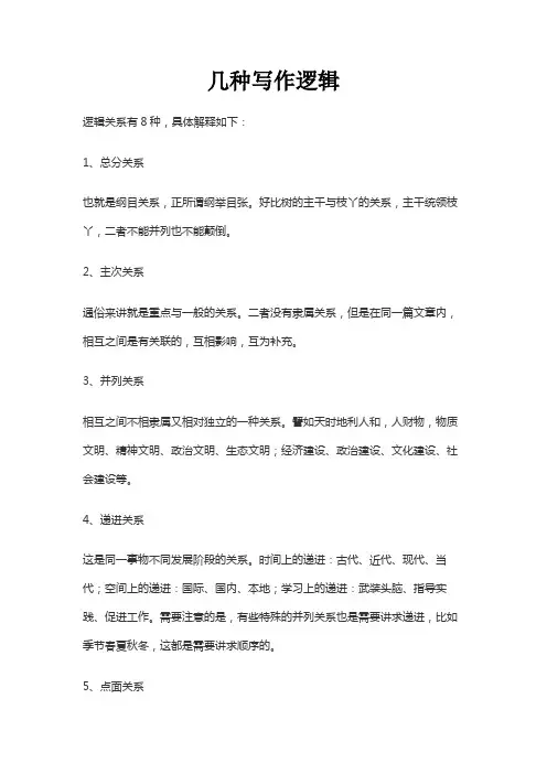几种写作逻辑