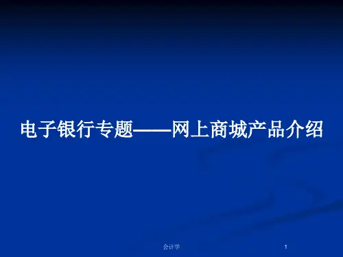 电子银行专题——网上商城产品介绍PPT教案