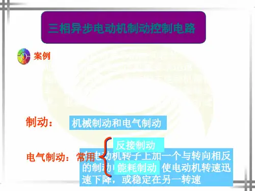 三相异步电动机的制动控制线路教学课件 共39页