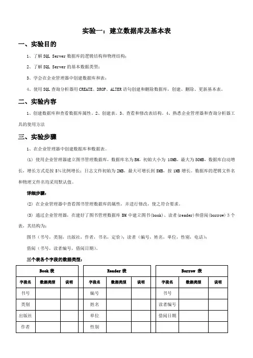 数据库上机实验报告