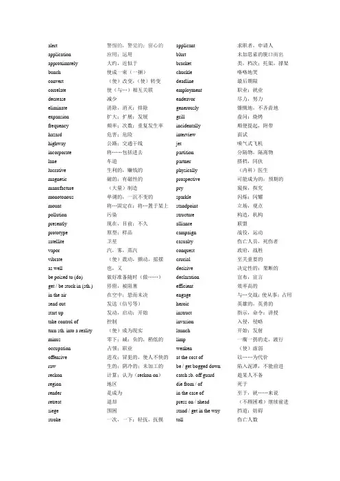 大学英语4 Useful Expressions