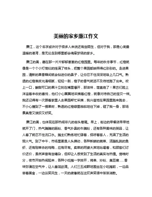 美丽的家乡廉江作文