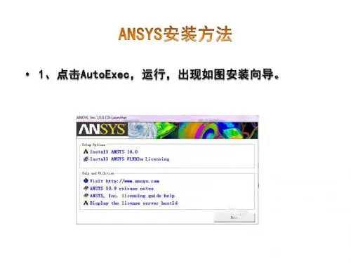 ANSYS安装方法