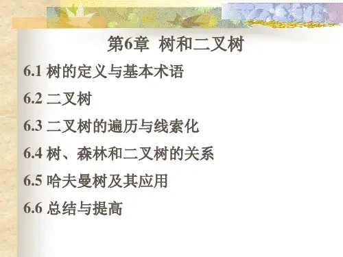 数据结构——用C语言描述(第3版)教学课件第6章 树与二叉树