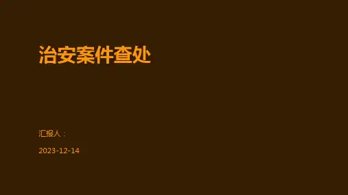 治安案件查处