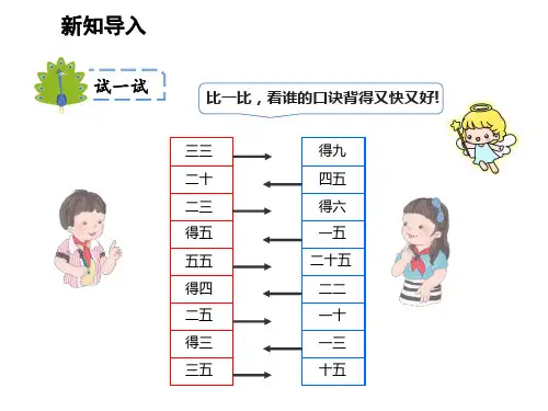 二年级上册数学课件第4单元5.4的乘法口诀人教新课标秋共10张PPT