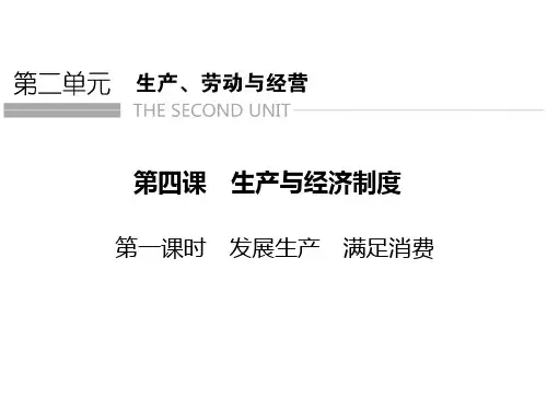 高中政治必修一(人教版)课件：第四课 第一课时