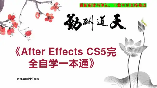 《After Effects CS5完全自学一本通》读书笔记思维导图PPT模板下载