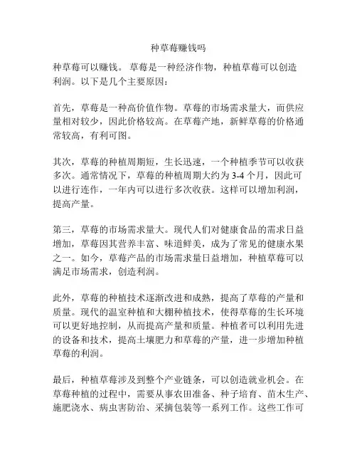 种草莓赚钱吗