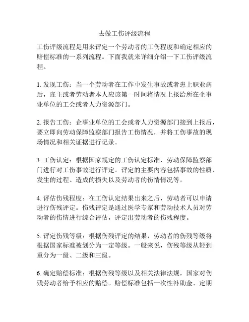 去做工伤评级流程