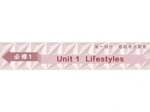 高考英语一轮复习基础考点聚焦Unit1Lifestyles课件北