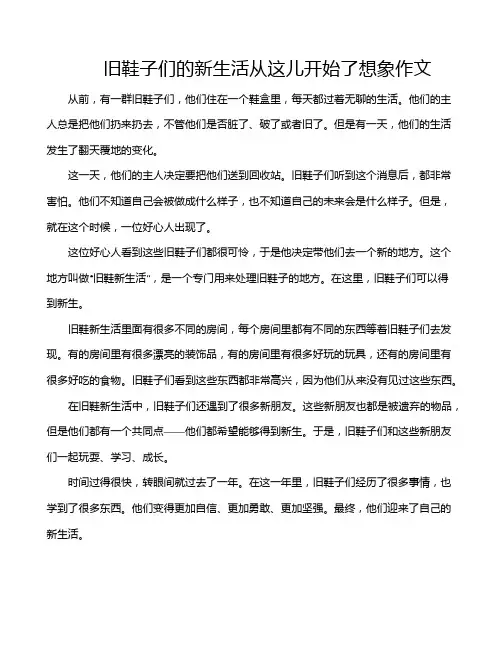 旧鞋子们的新生活从这儿开始了想象作文