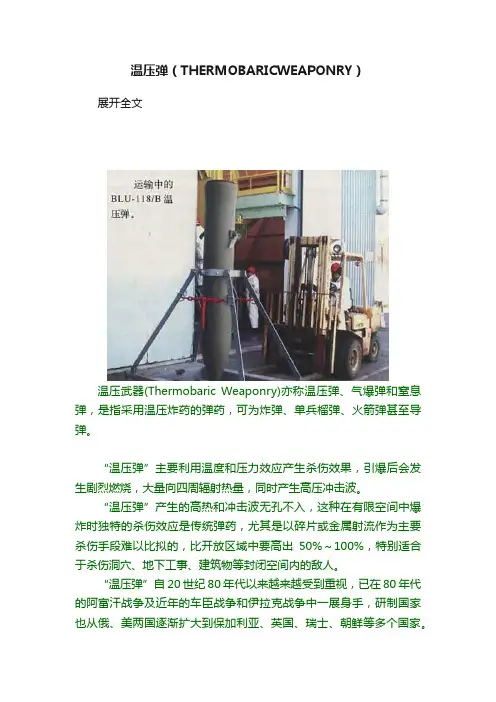 温压弹（THERMOBARICWEAPONRY）