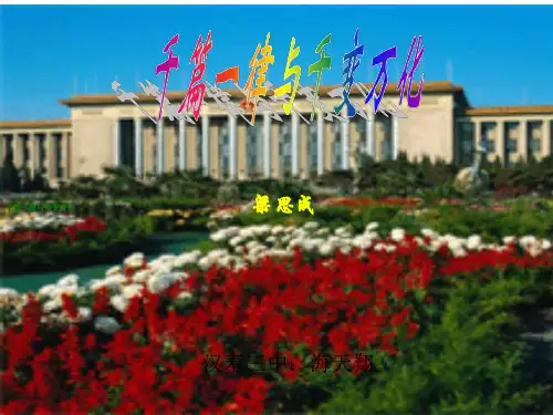千篇一律与千变万化-