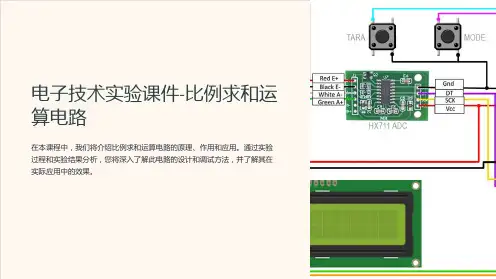 电子技术实验课件-比例求和运算电路