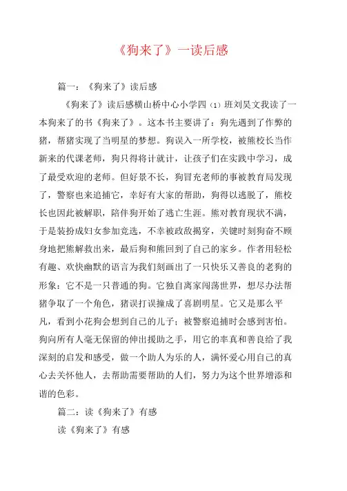 《狗来了》——读后感