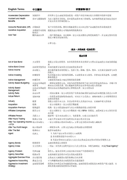 高盛金融词汇英汉详解词典(92页)