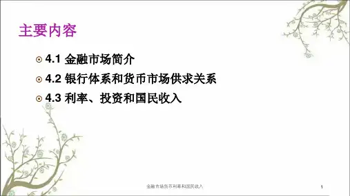 金融市场货币利率和国民收入课件
