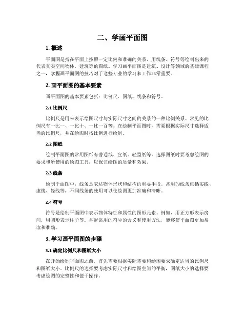 二、学画平面图