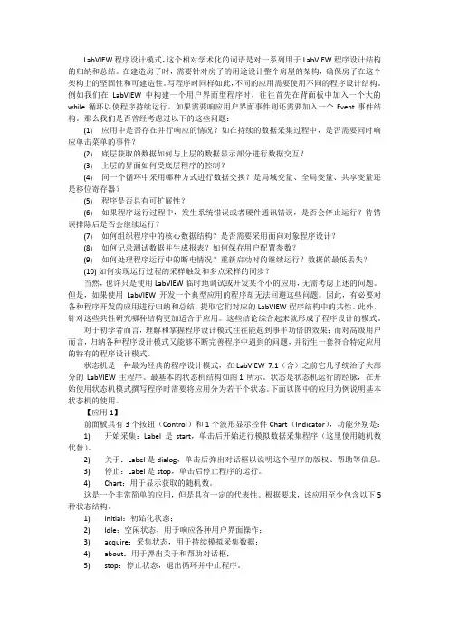Labview程序设计模式