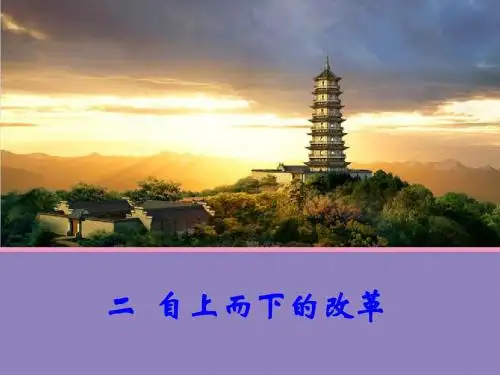 【历史】专题七(二)_自上而下的改革_课件(人民版选修1)