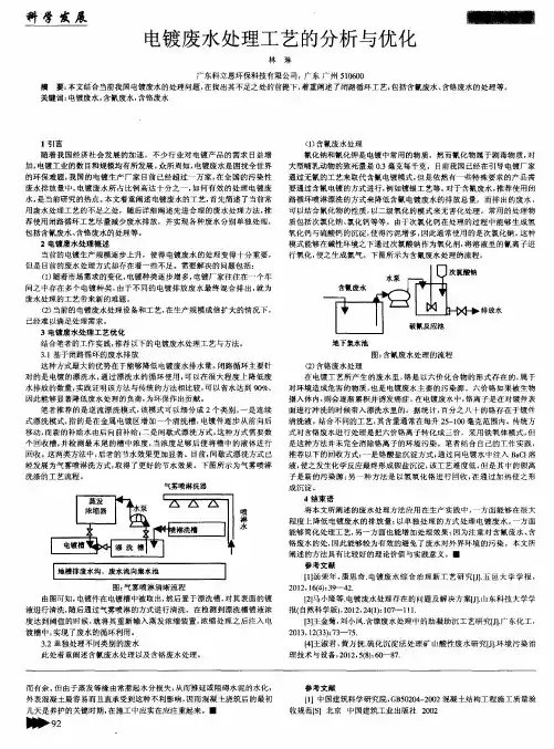 电镀废水处理工艺的分析与优化