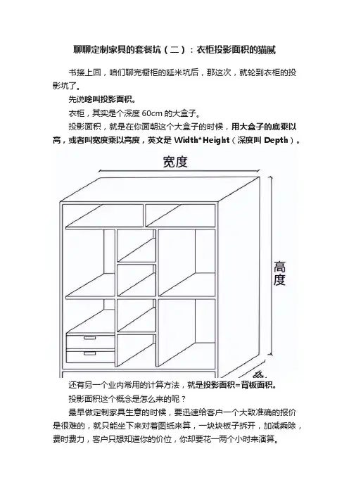 聊聊定制家具的套餐坑（二）：衣柜投影面积的猫腻
