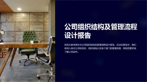 公司组织结构及管理流程设计报告