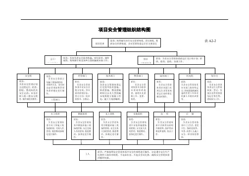 项目安全管理组织结构图