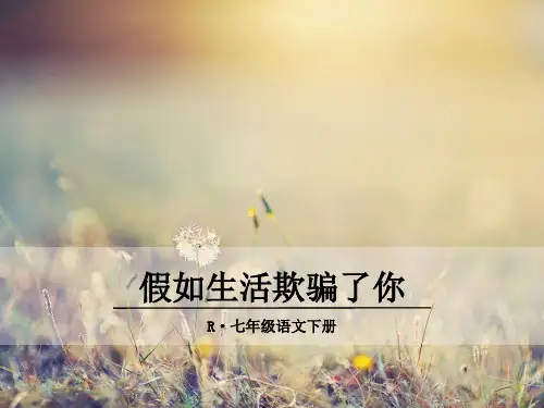 《假如生活欺骗了你》ppt课件(36页)