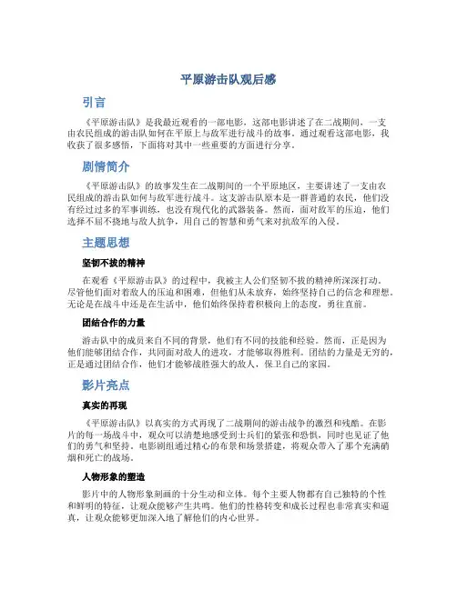 平原游击队观后感