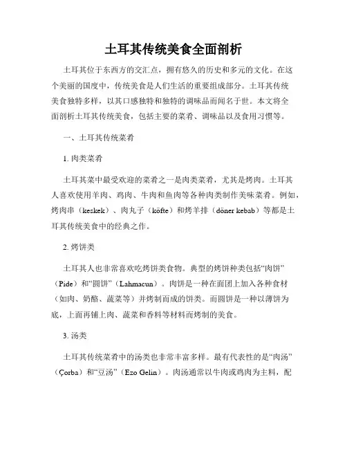 土耳其传统美食全面剖析