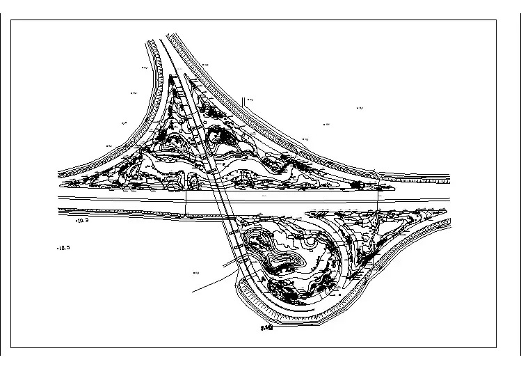 某宿淮高速公路淮安凌桥互通绿化CAD图纸