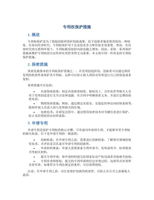专利权保护措施