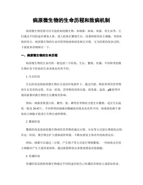 病原微生物的生命历程和致病机制