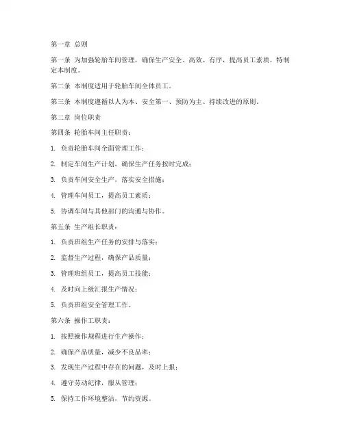 轮胎车间员工管理制度