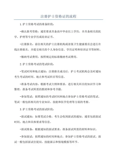 注册护士资格证的流程
